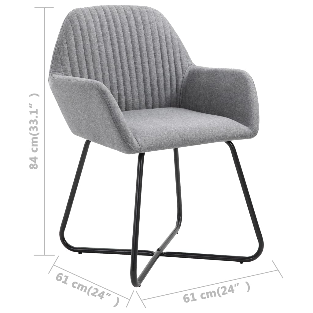 Eetkamerstoelen 2 st stof