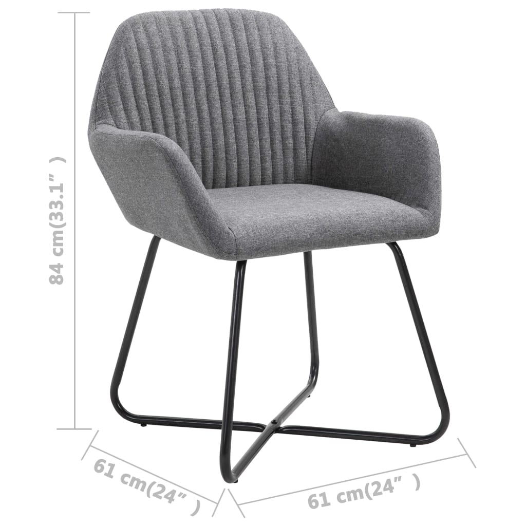 Eetkamerstoelen 4 st stof