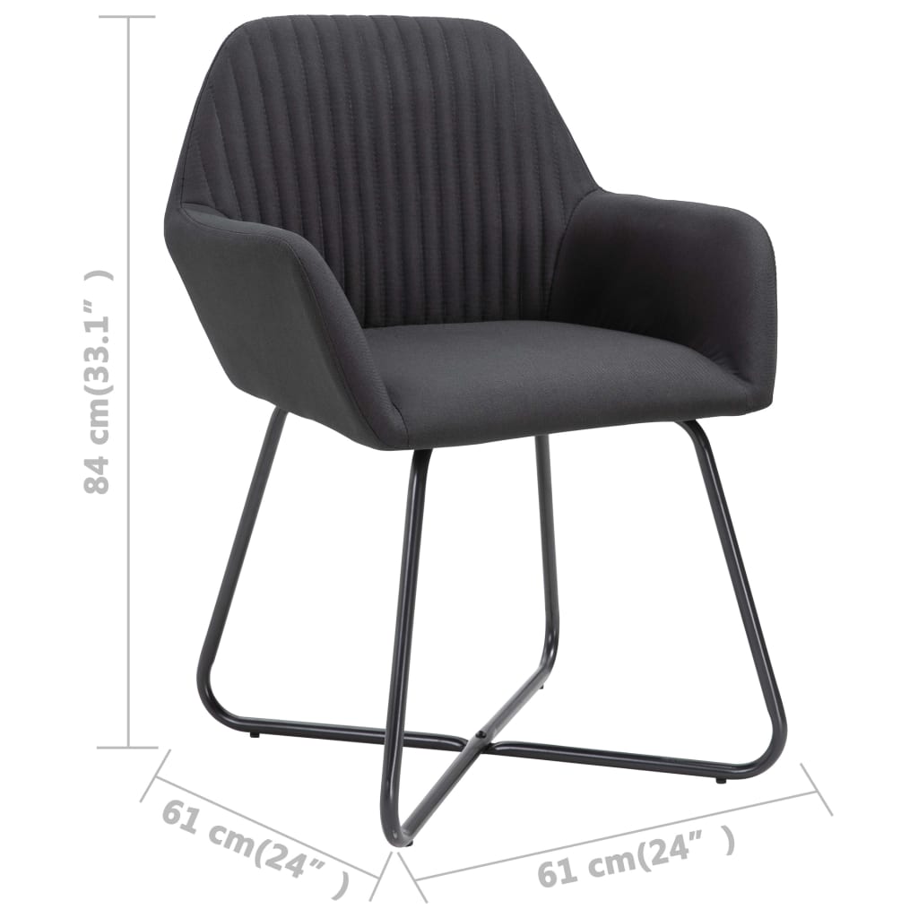 Eetkamerstoelen 4 st stof crèmekleurig