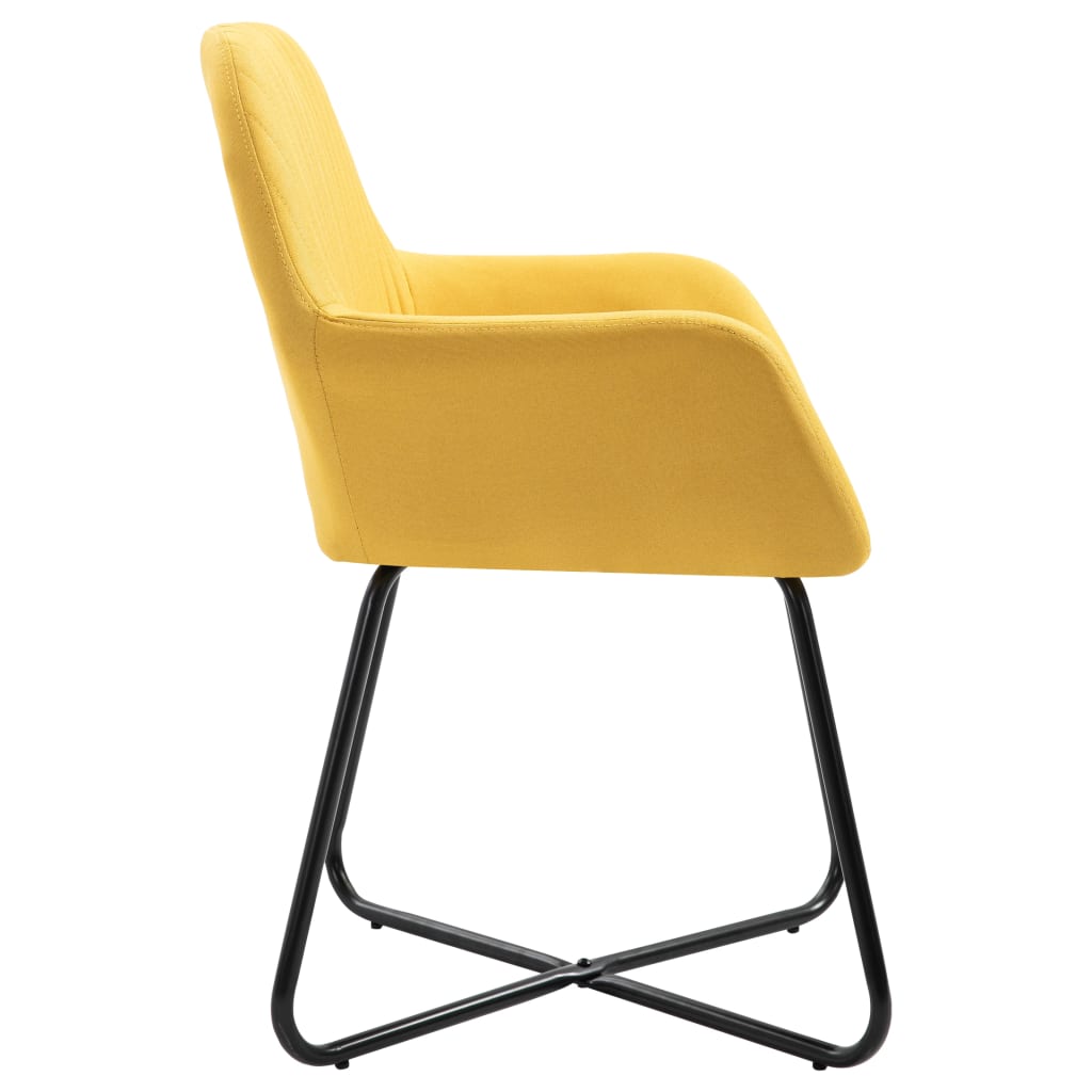 Eetkamerstoelen 4 st stof crèmekleurig