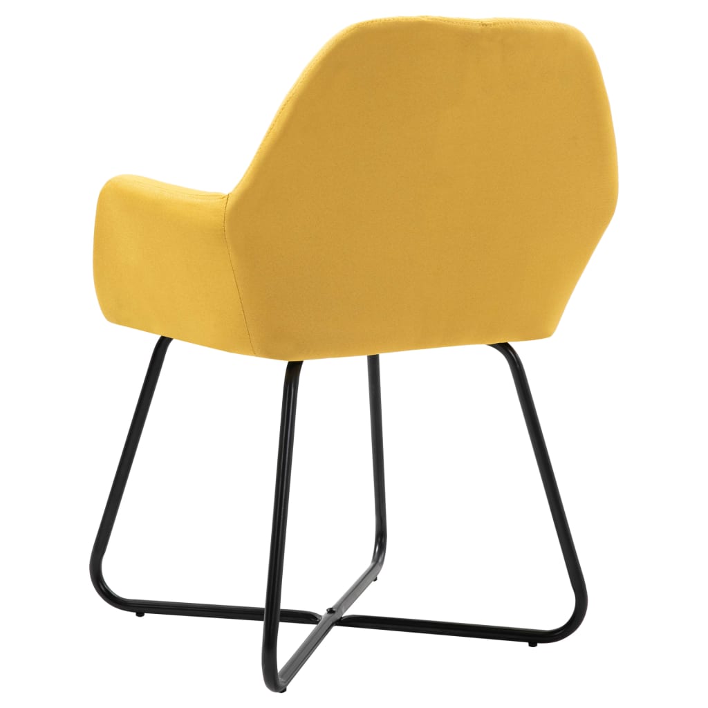 Eetkamerstoelen 4 st stof crèmekleurig