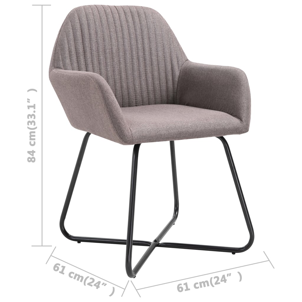 Eetkamerstoelen 4 st stof