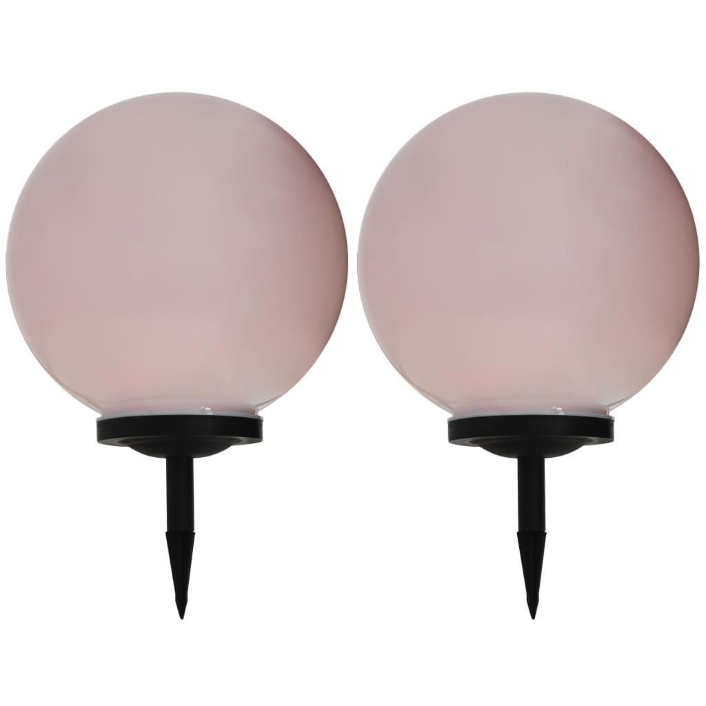 Solarlampen 2 st LED rond 50 cm RGB