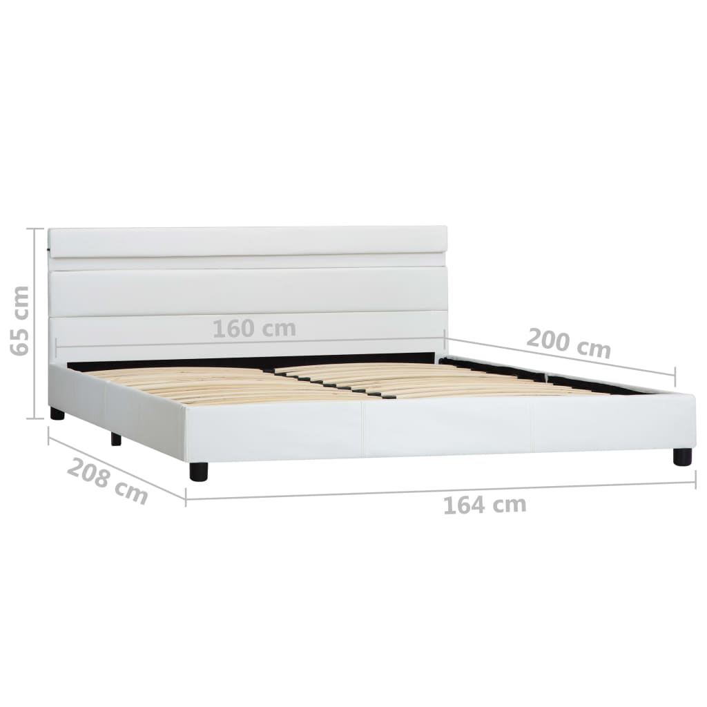 Bedframe met LED kunstleer 180x200 cm