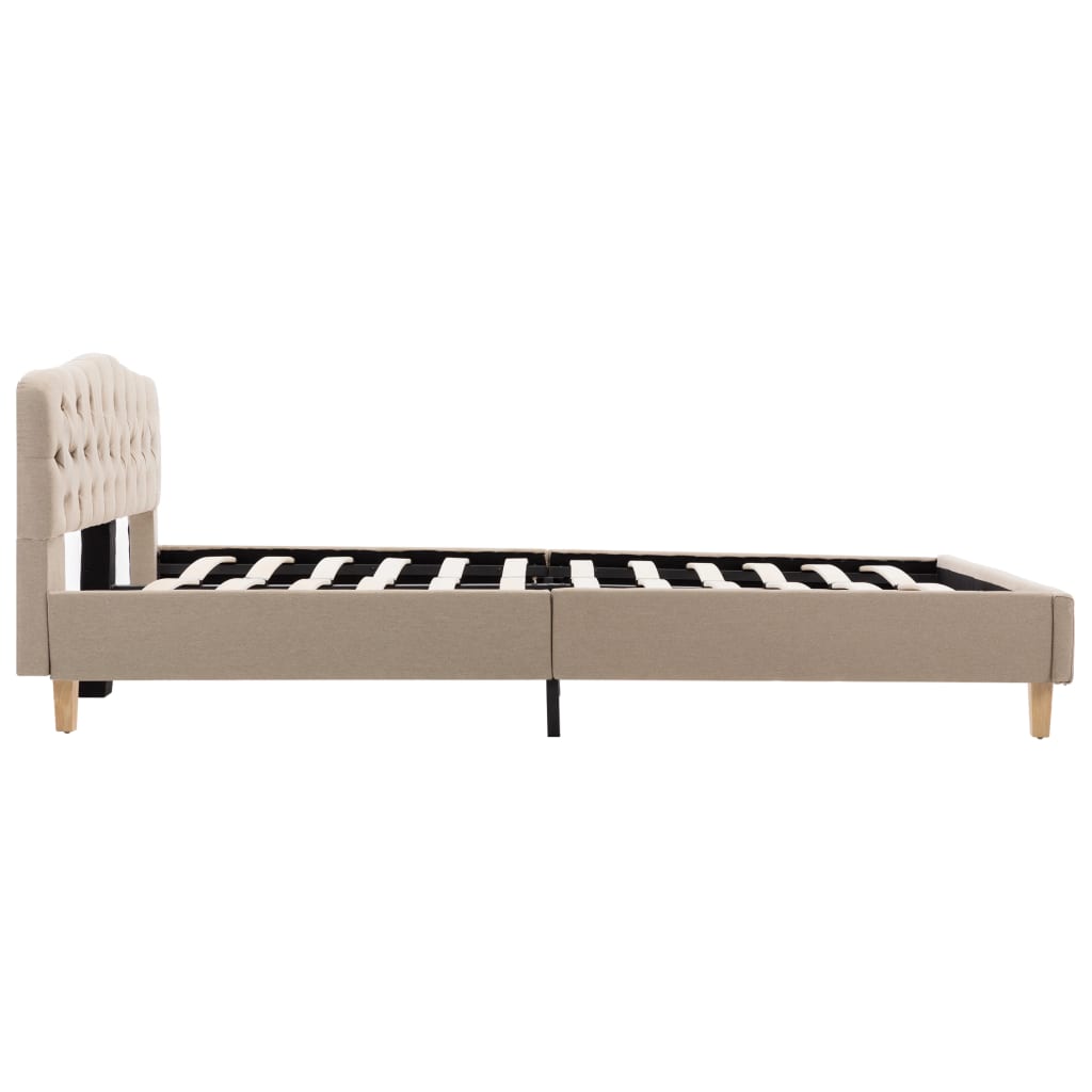 Bedframe kunstsuède bruin 180x200 cm