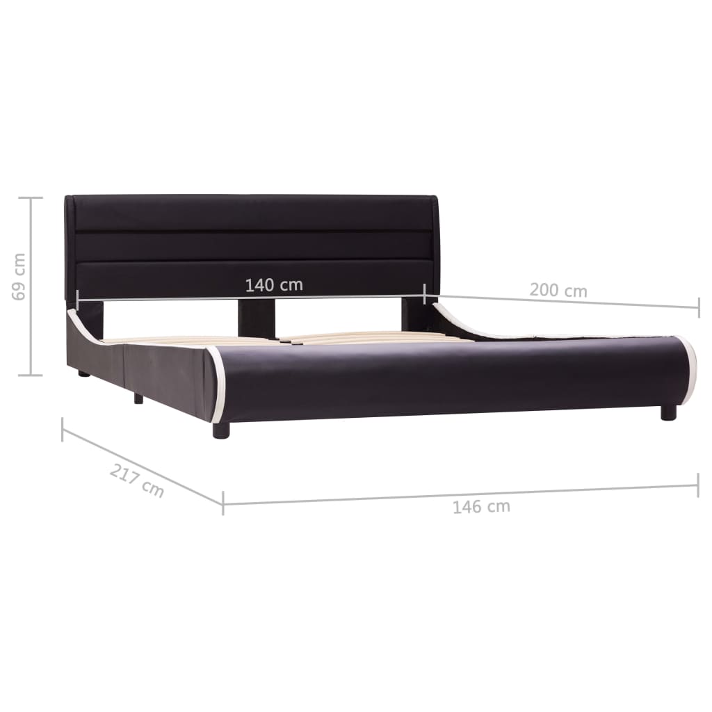 Bedframe met LED kunstleer 180x200 cm