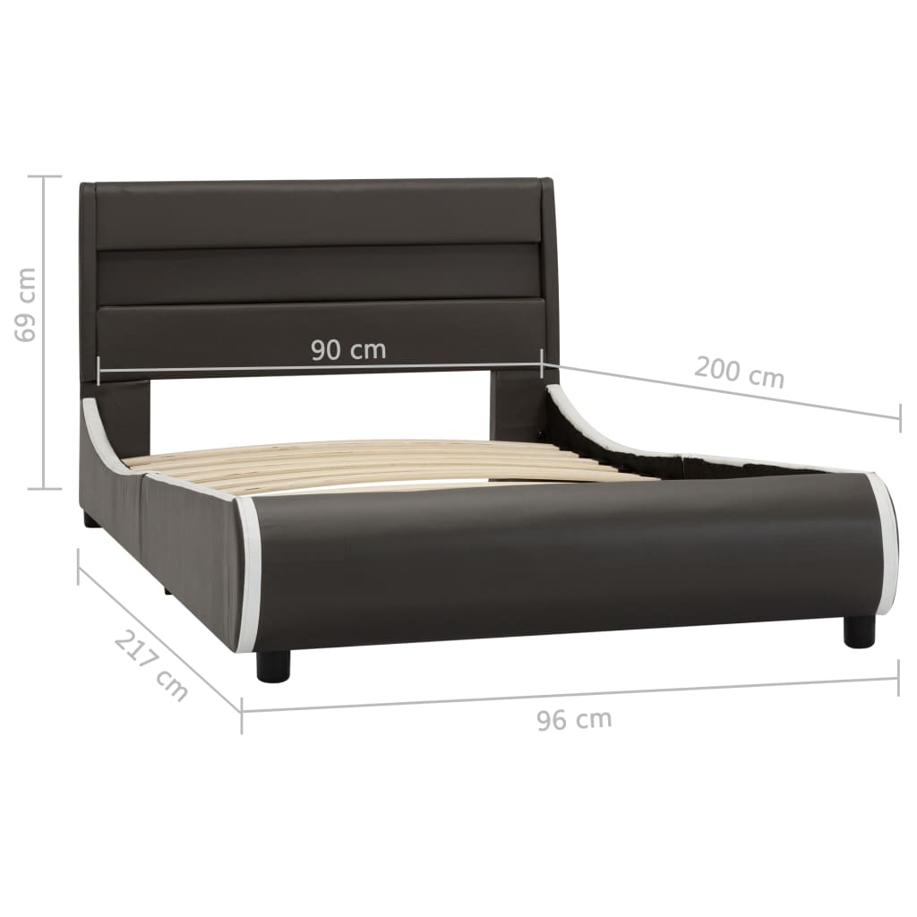 Bedframe met LED kunstleer 160x200 cm