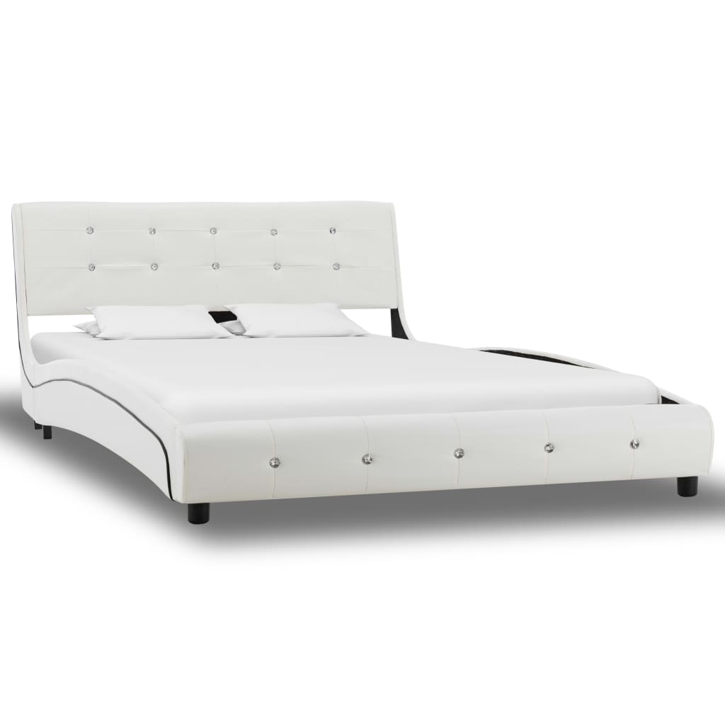 Bed met matras kunstleer 160x200 cm