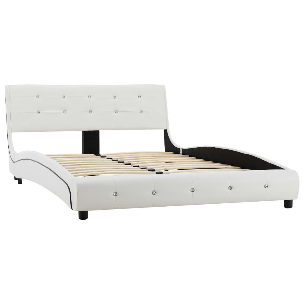 Bed met matras kunstleer 160x200 cm