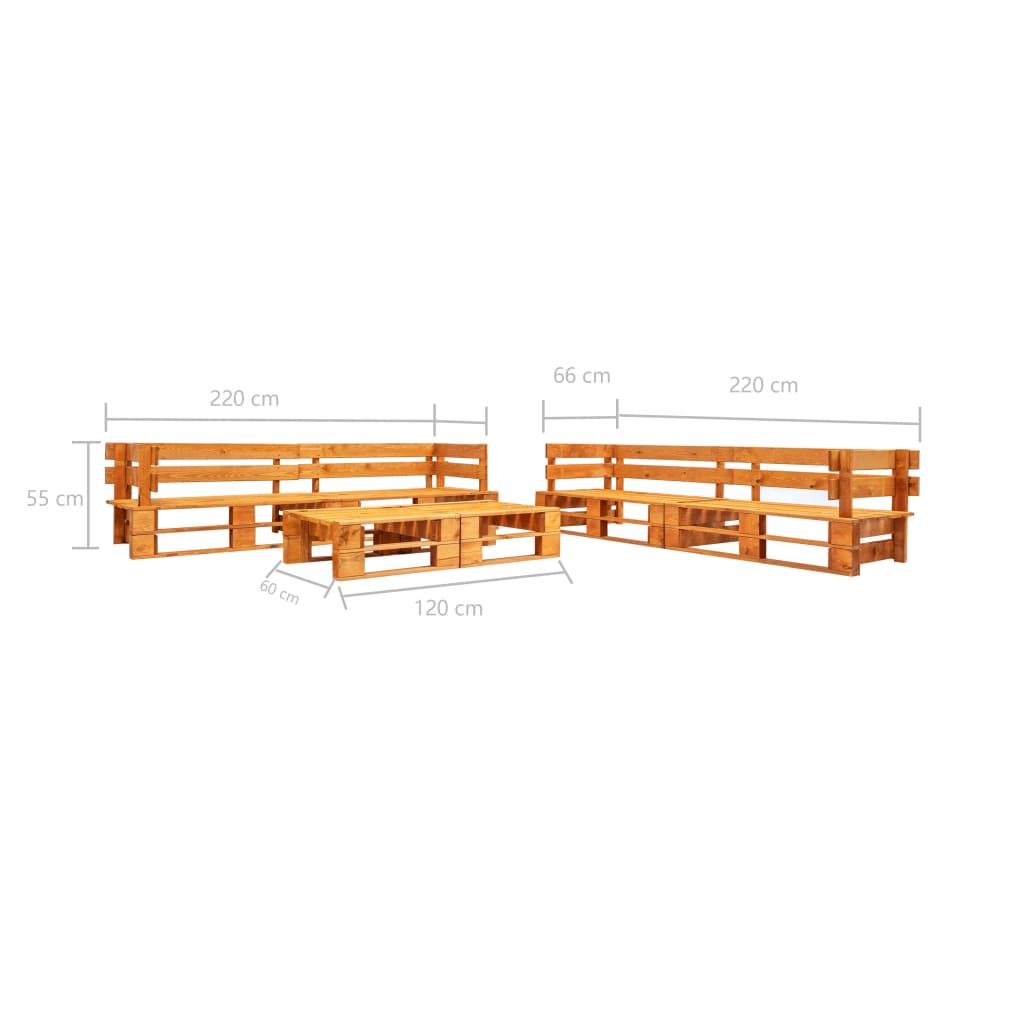 6-delige Loungeset pallet hout