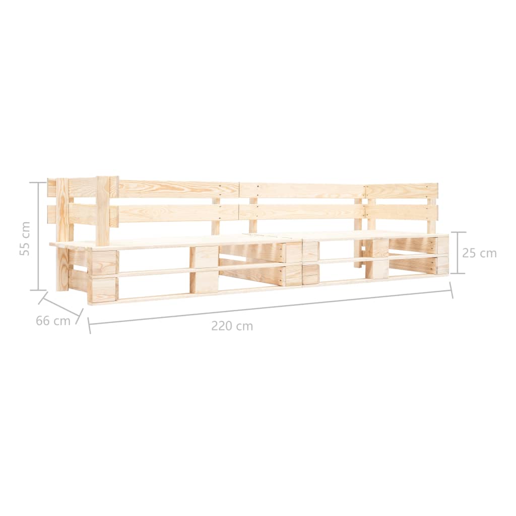 Tuinbank 2-zits pallet hout