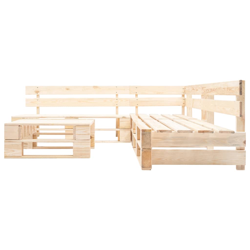 4-delige Loungeset pallet hout