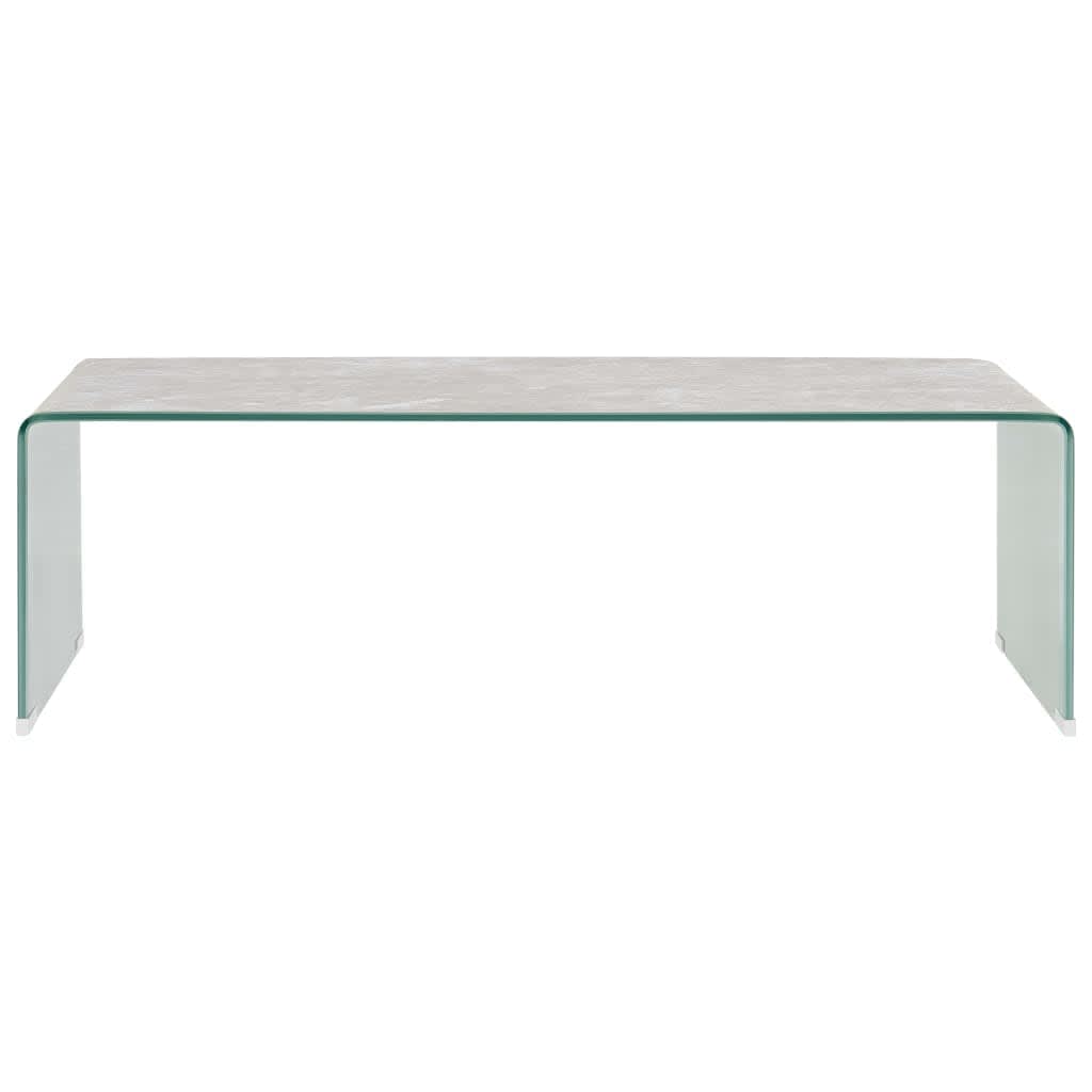 Salontafel 98x45x31 cm gehard glas zwart