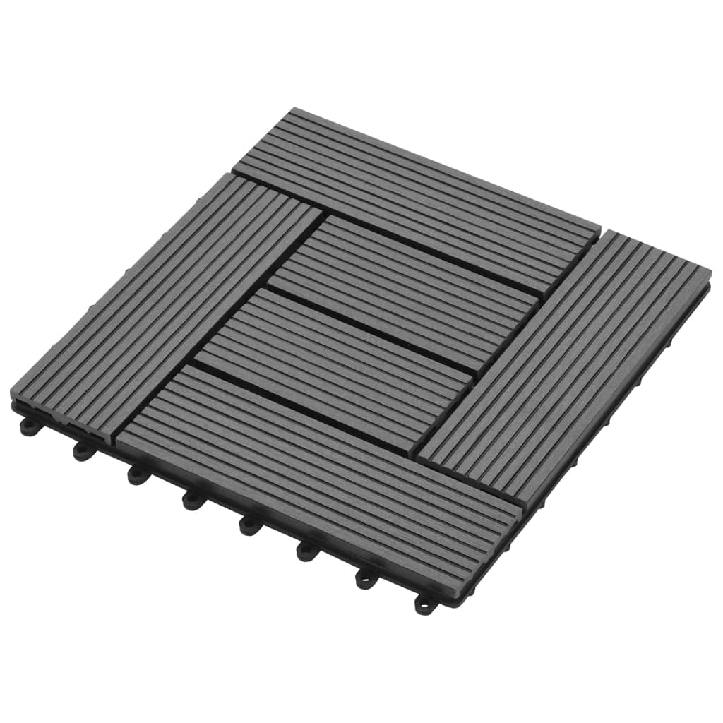 WPC Tegels 30x30cm 11 stuks 1m2 bruin