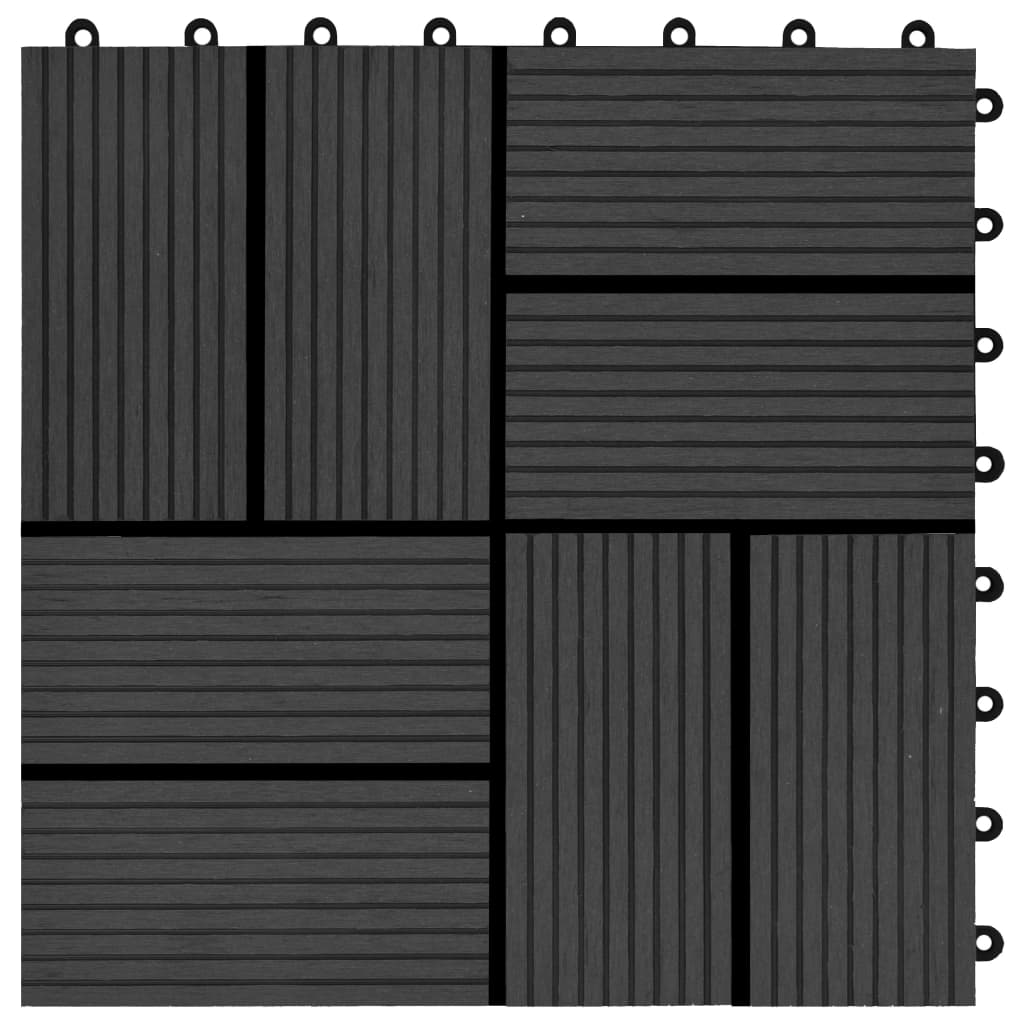 WPC Tegels 30x30cm 11 stuks 1m2 bruin