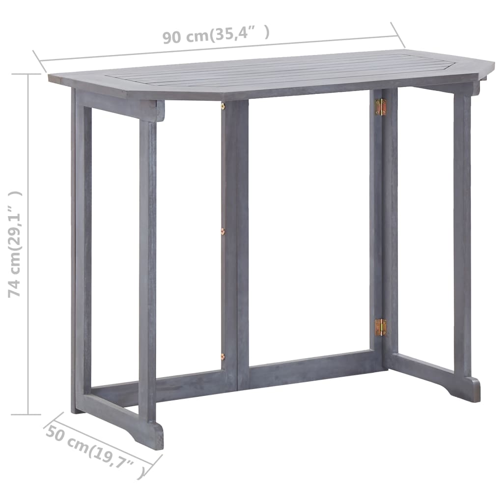 Bistrotafel 90x50x75 cm massief acaciahout