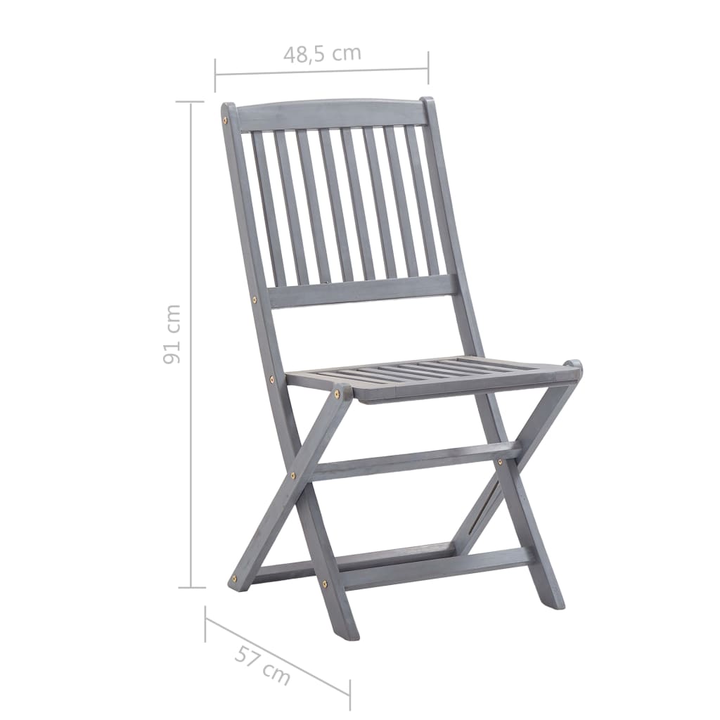 Tuinstoelen inklapbaar 4 st massief acaciahout