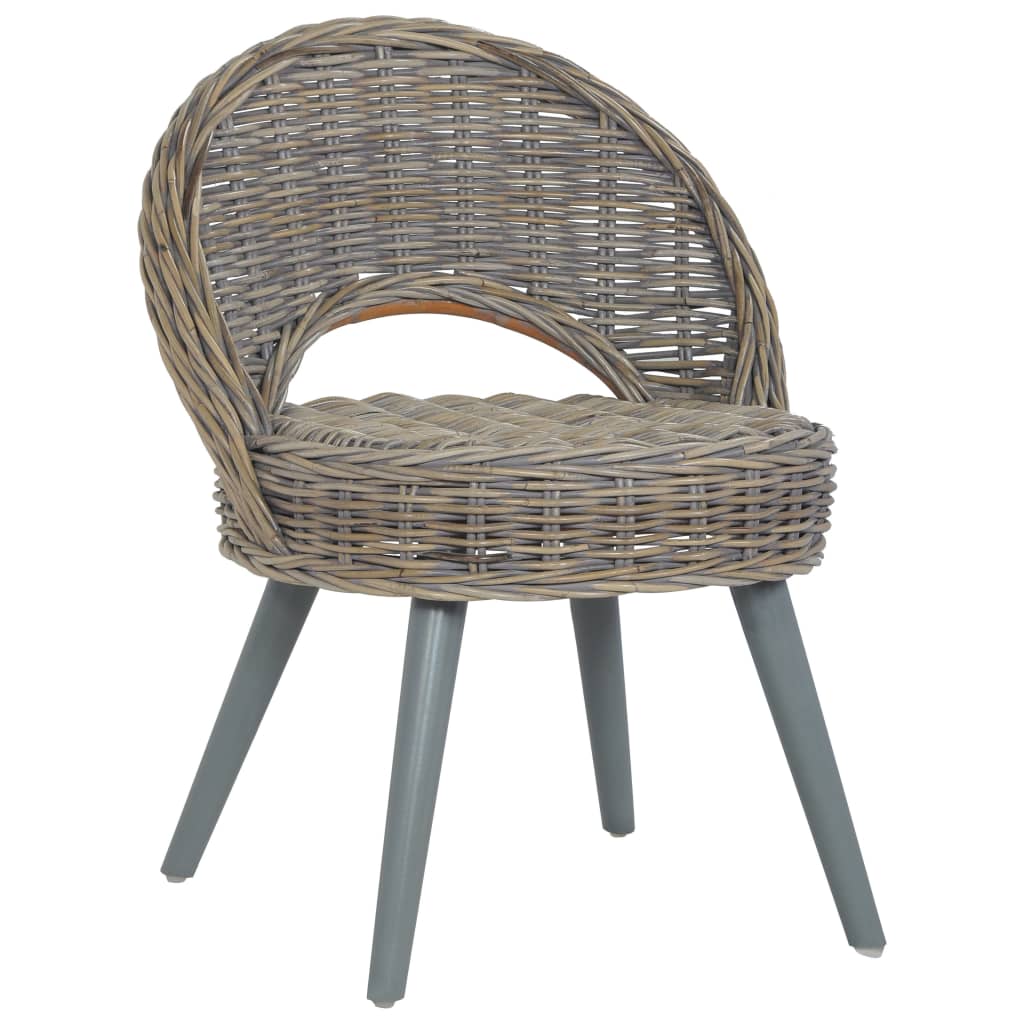 Fauteuil kubu rattan grijs