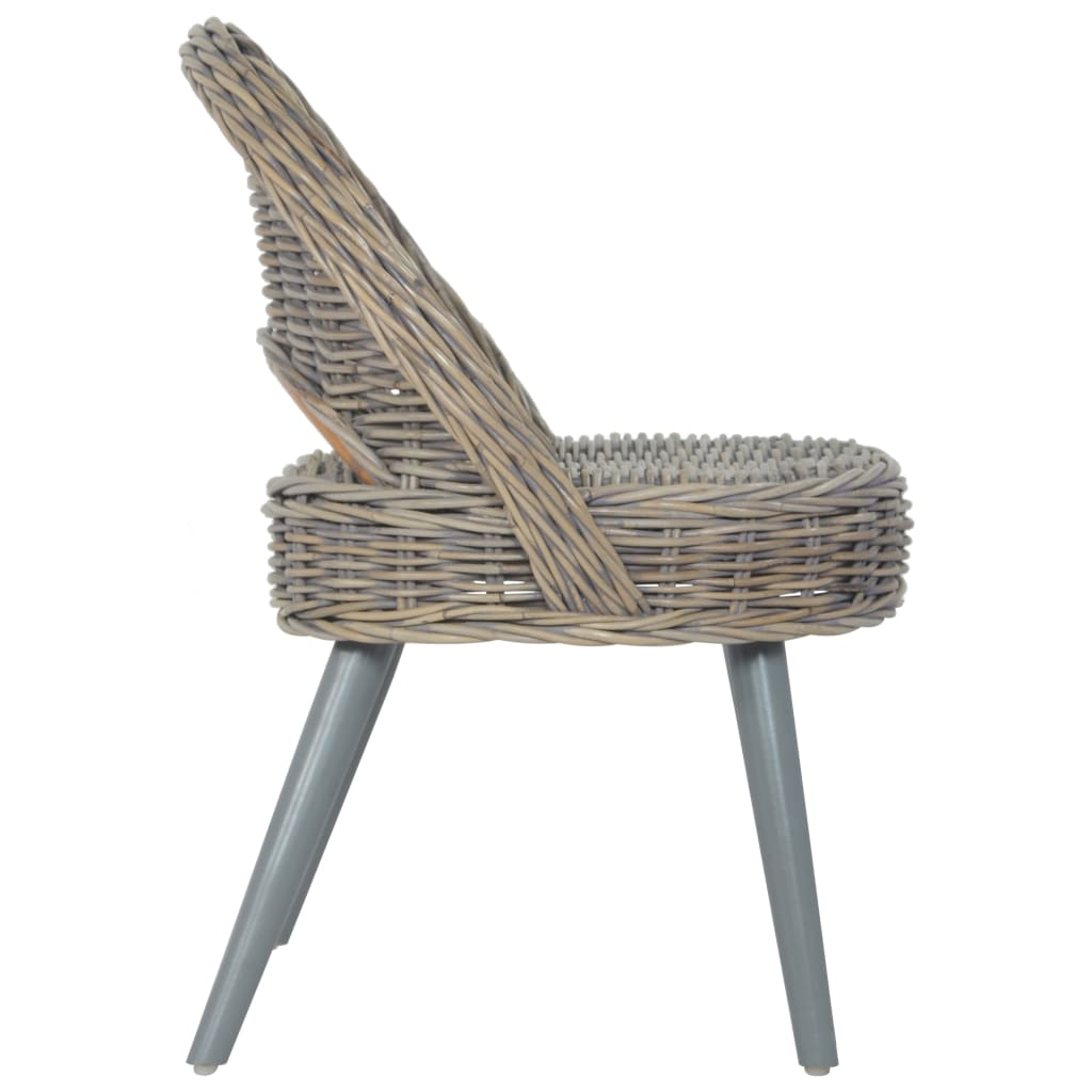 Fauteuil kubu rattan grijs