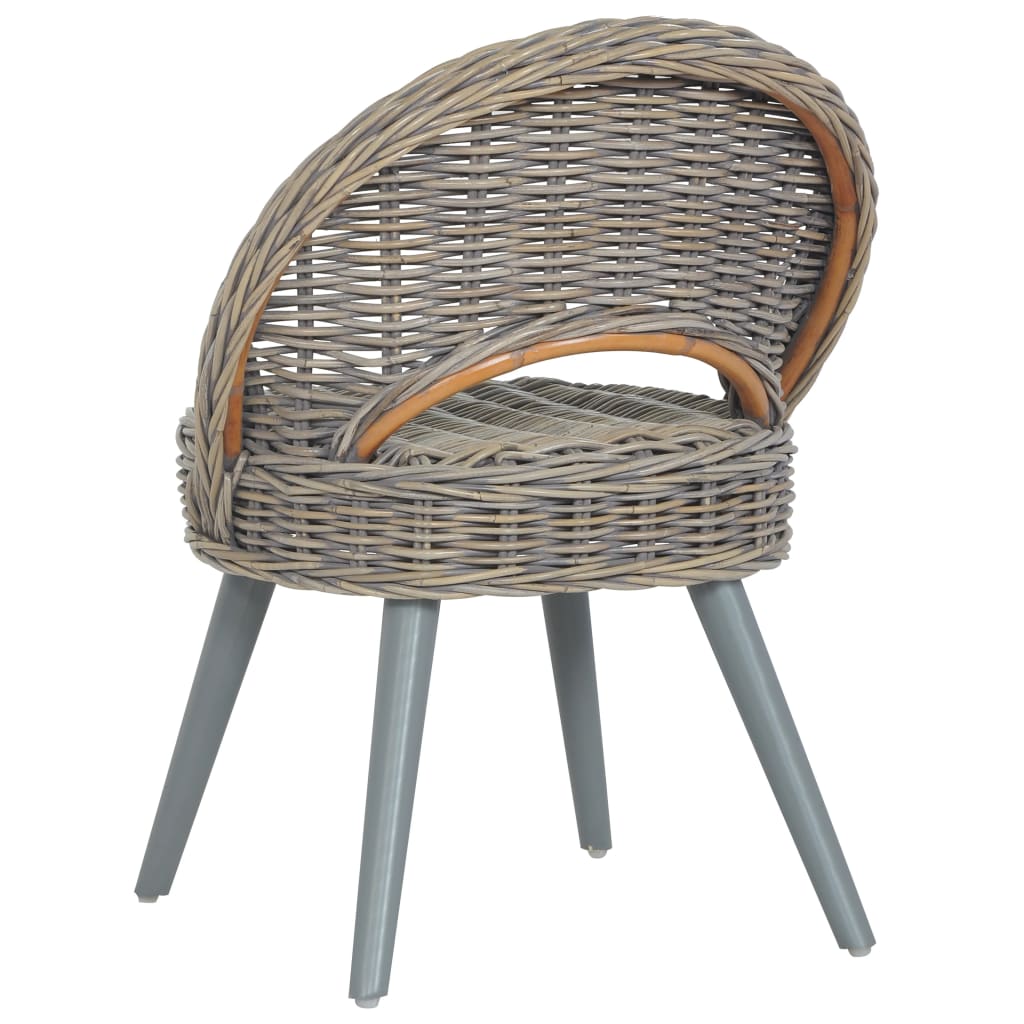 Fauteuil kubu rattan grijs