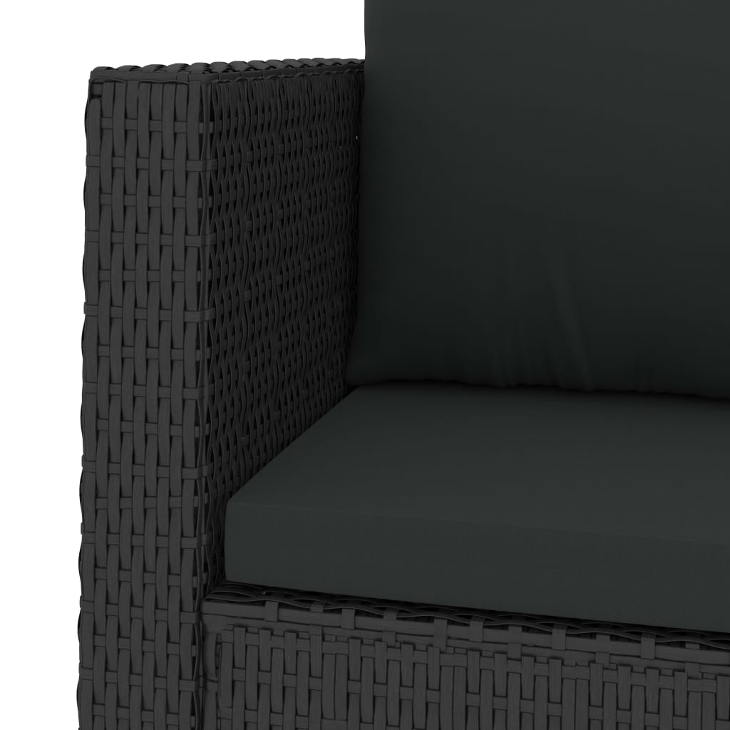 2-delige Loungeset met kussens poly rattan