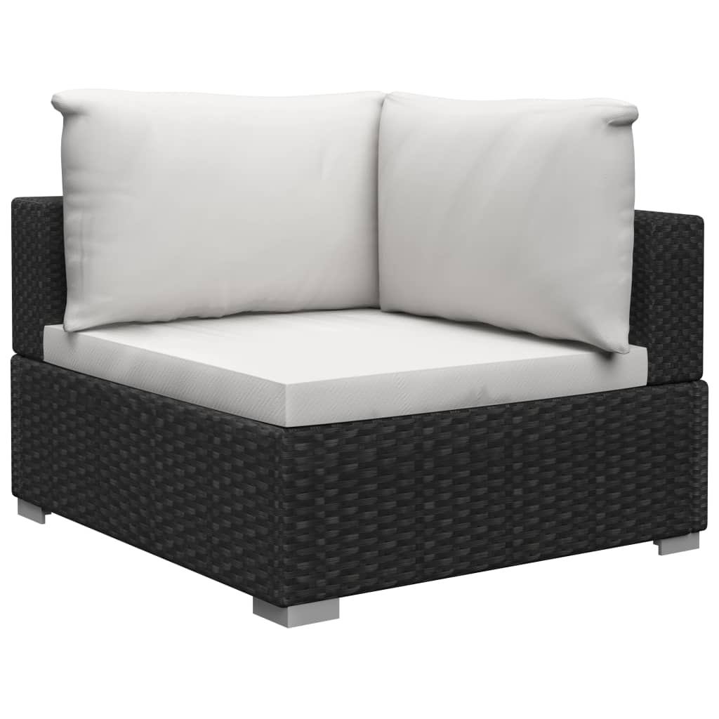 12-delige Loungeset met kussens poly rattan