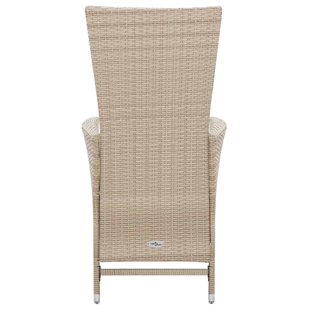 9-delige Tuinset met kussens poly rattan beige