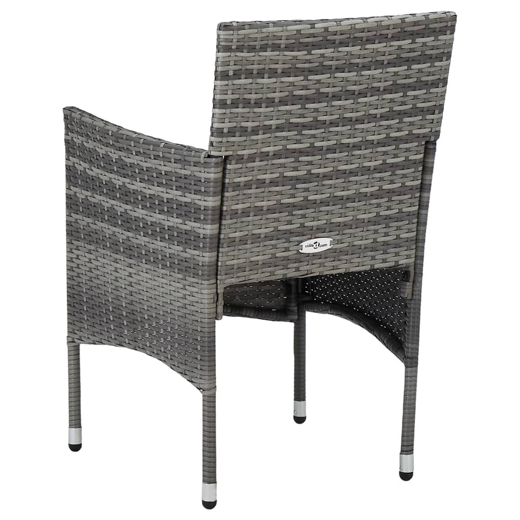 Tuinstoelen 2 st poly rattan