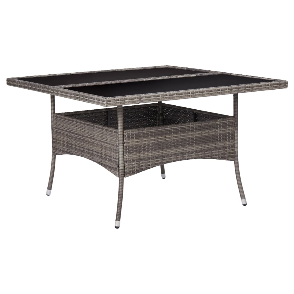 Tuintafel poly rattan massief acaciahout