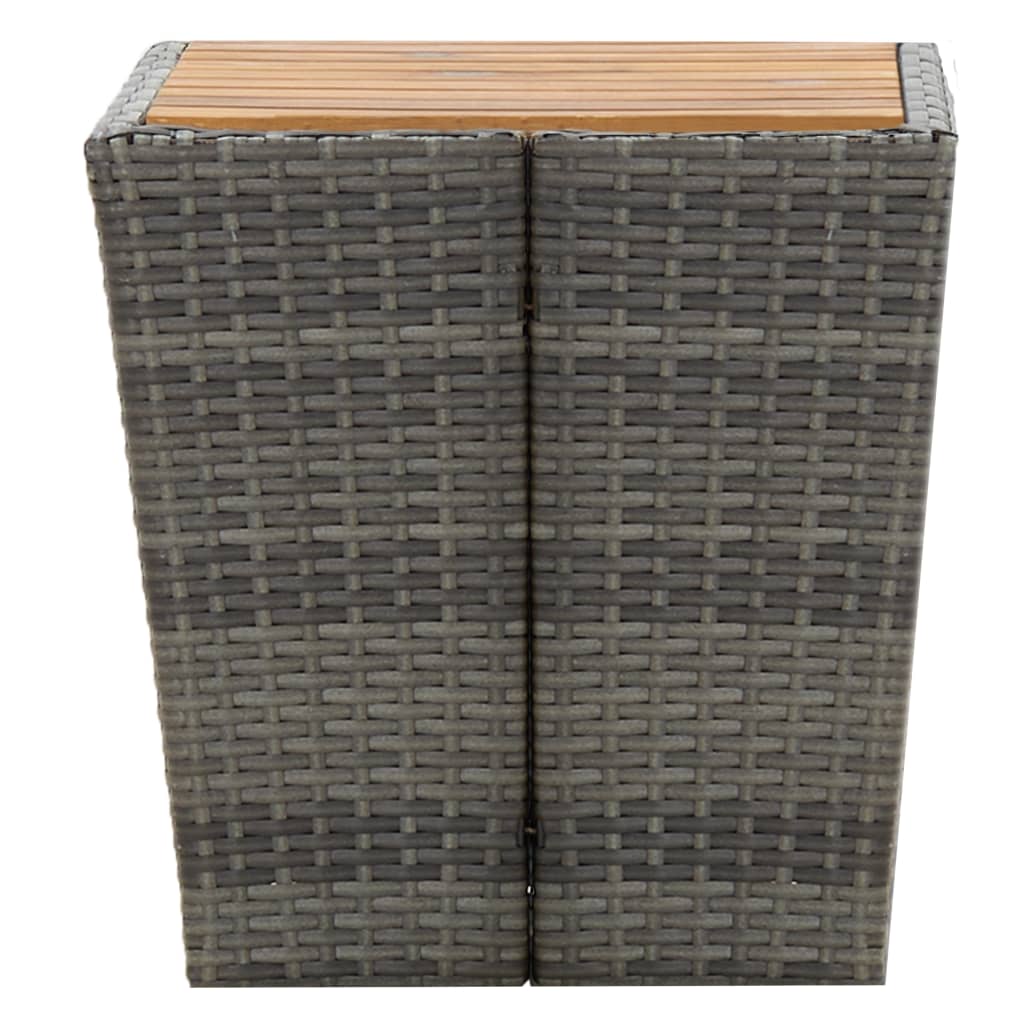 Theetafel 41,5x41,5x43 cm poly rattan massief acaciahout