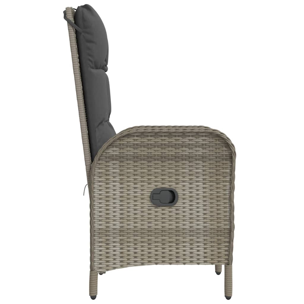 Tuinstoelen 2 st poly rattan zwart