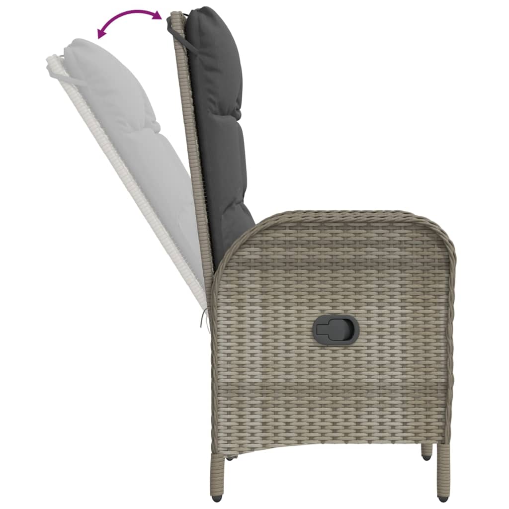 Tuinstoelen 2 st poly rattan zwart