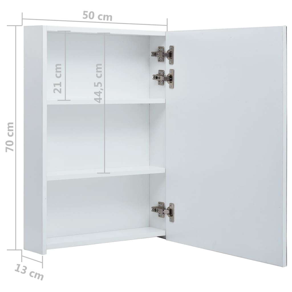 Badkamerkast met spiegel LED 89x14x62 cm