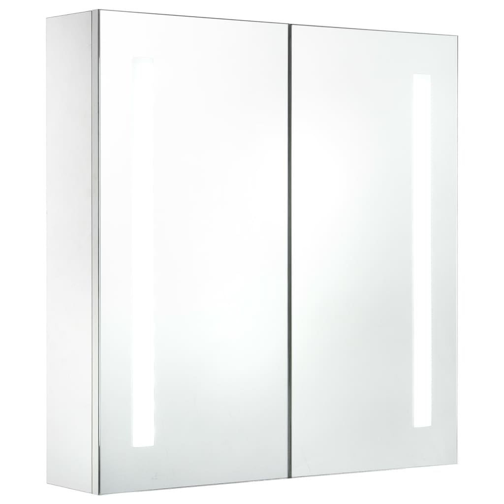 Badkamerkast met spiegel LED 89x14x62 cm