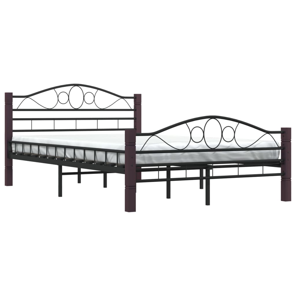 Bedframe metaal zwart 180x200 cm