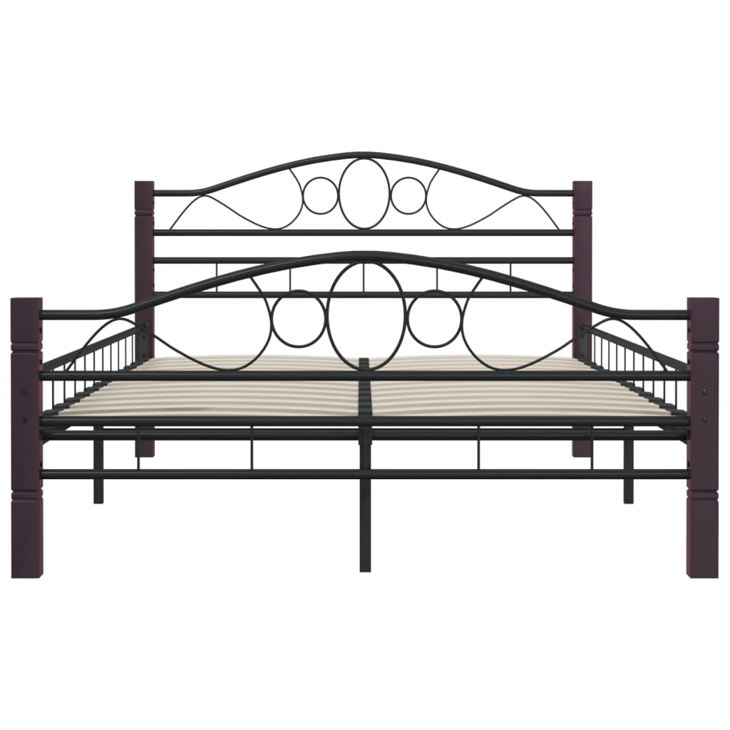 Bedframe metaal zwart 180x200 cm