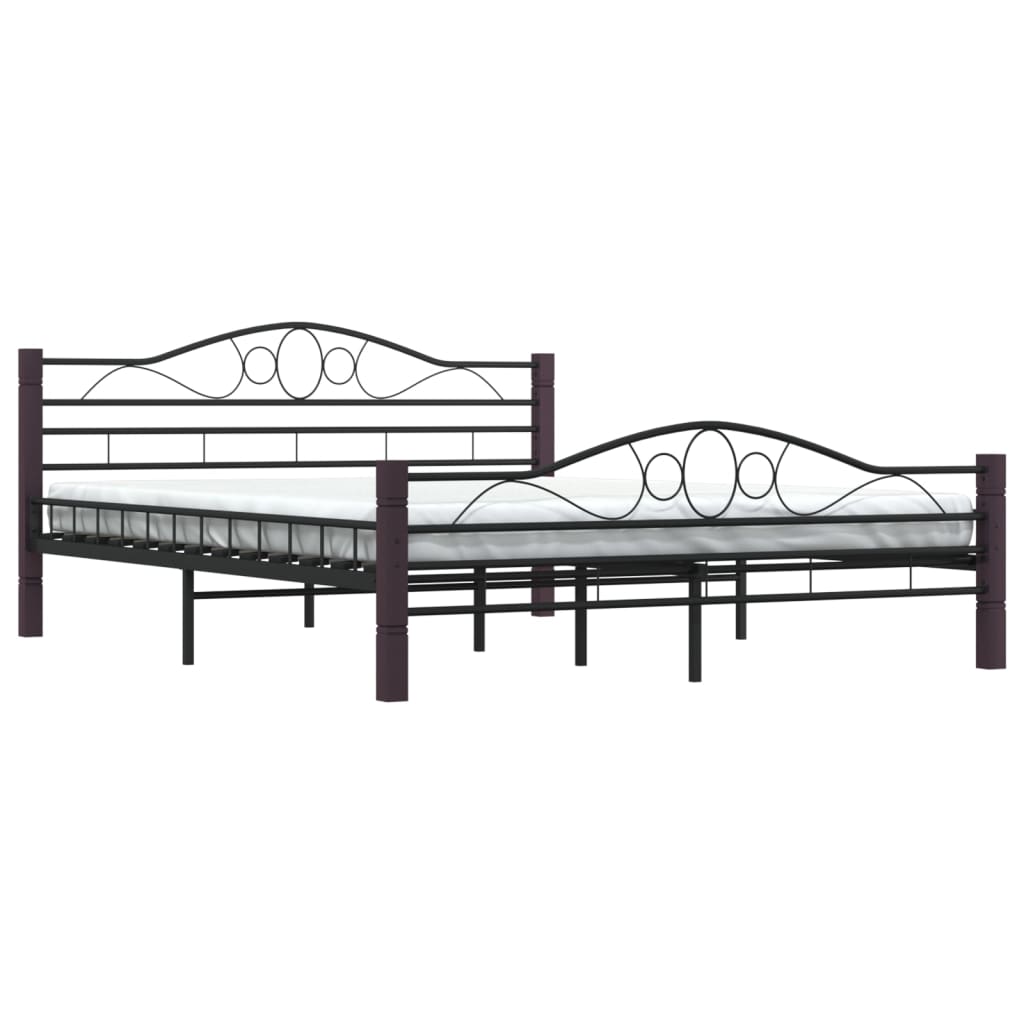 Bedframe metaal zwart 180x200 cm