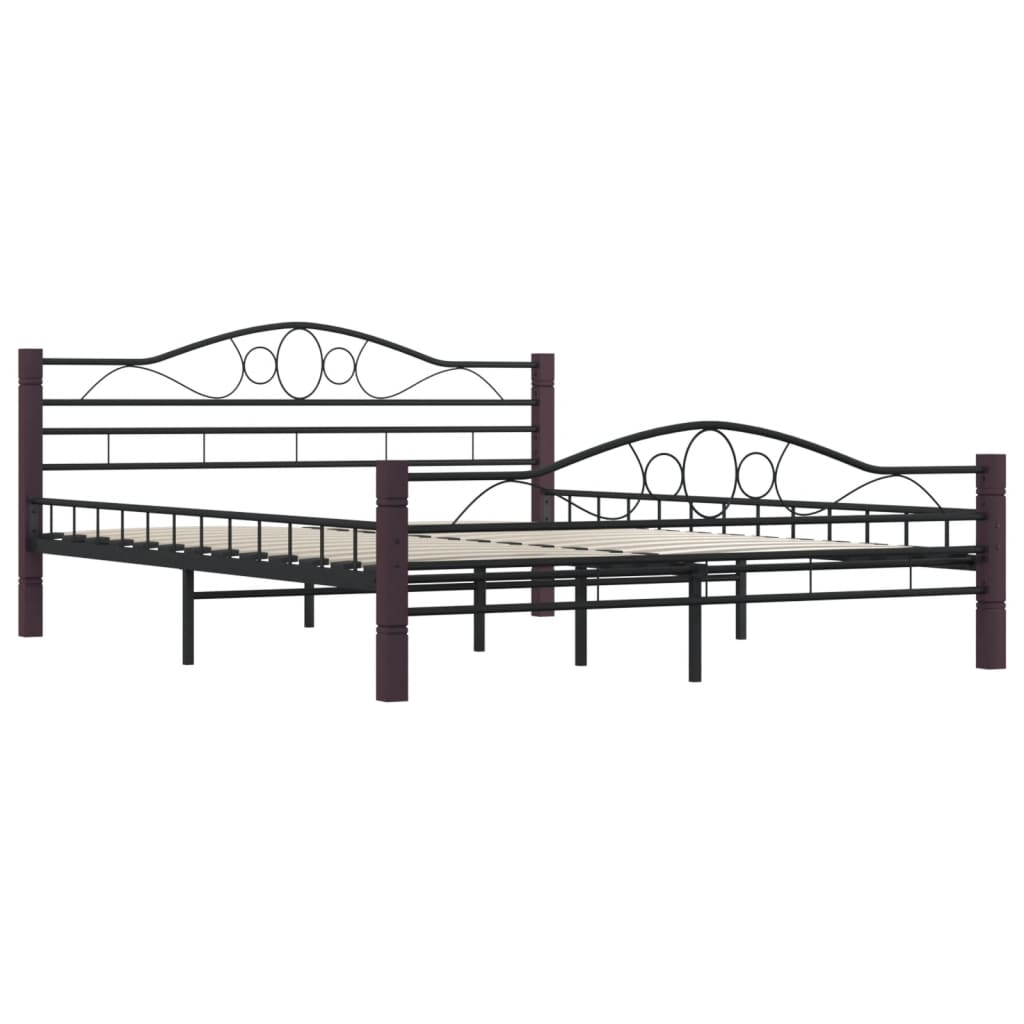 Bedframe metaal zwart 180x200 cm