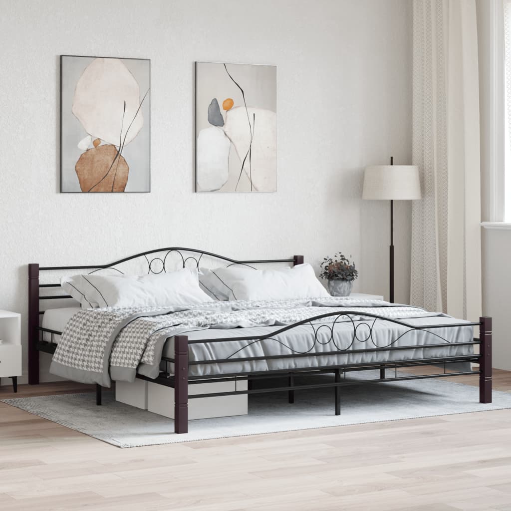 Bedframe metaal zwart 180x200 cm