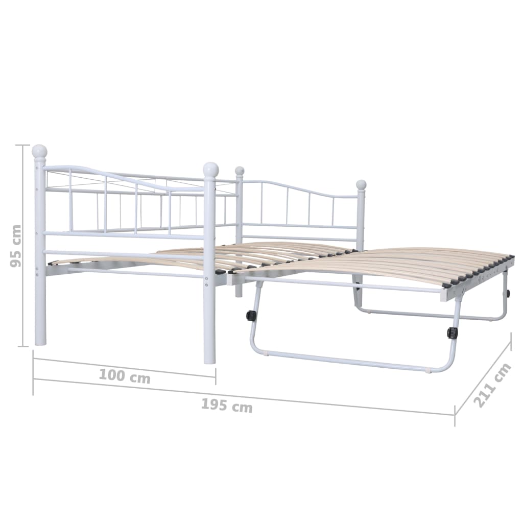 Bedframe staal 180x200/90x200 cm