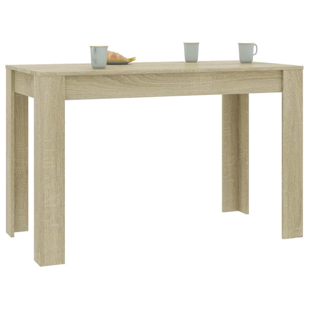 Eettafel 120x60x76 cm bewerkt hout