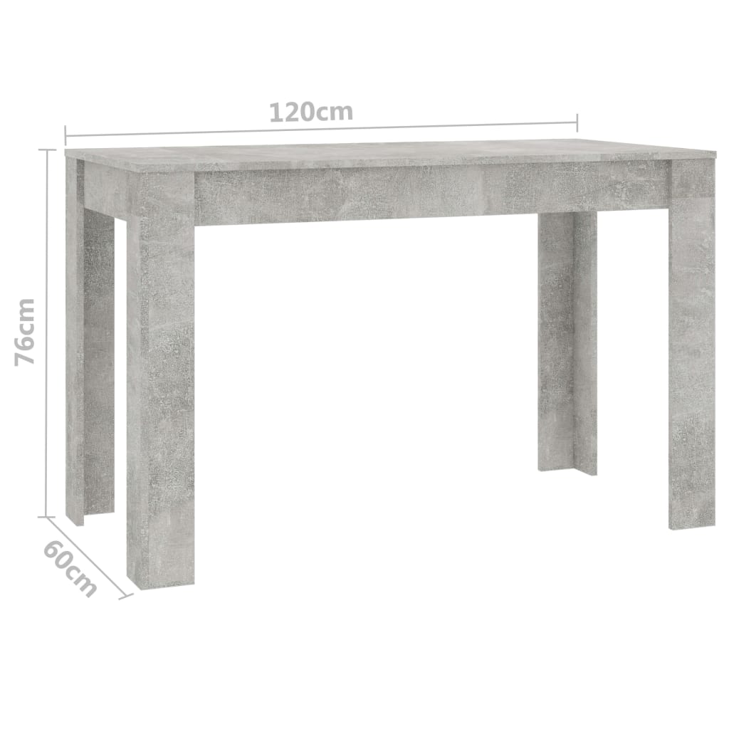 Eettafel 120x60x76 cm bewerkt hout