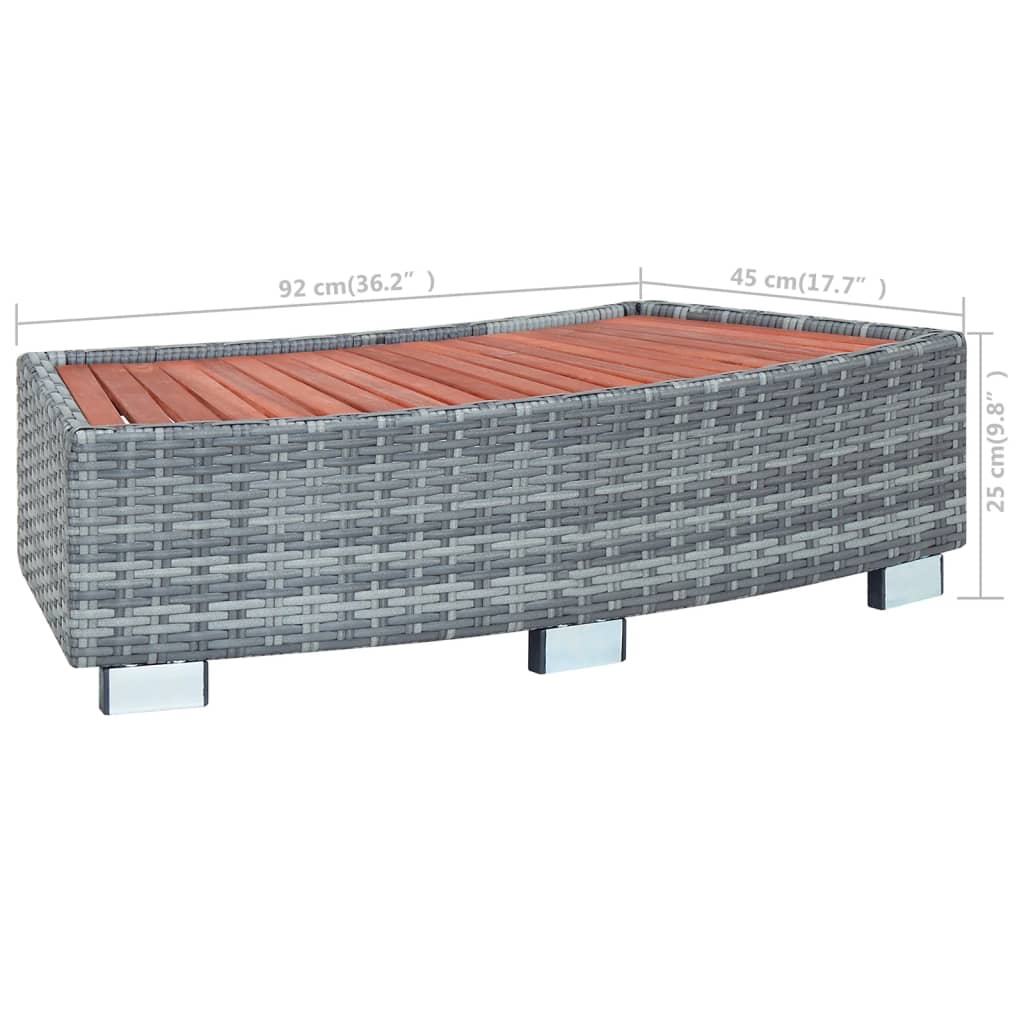 Spatrap 92x45x25 cm poly rattan