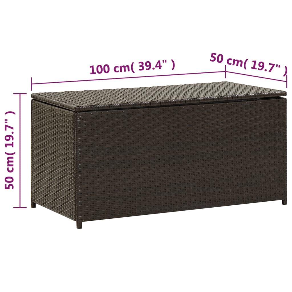 Tuinbox 100x50x50 cm poly rattan