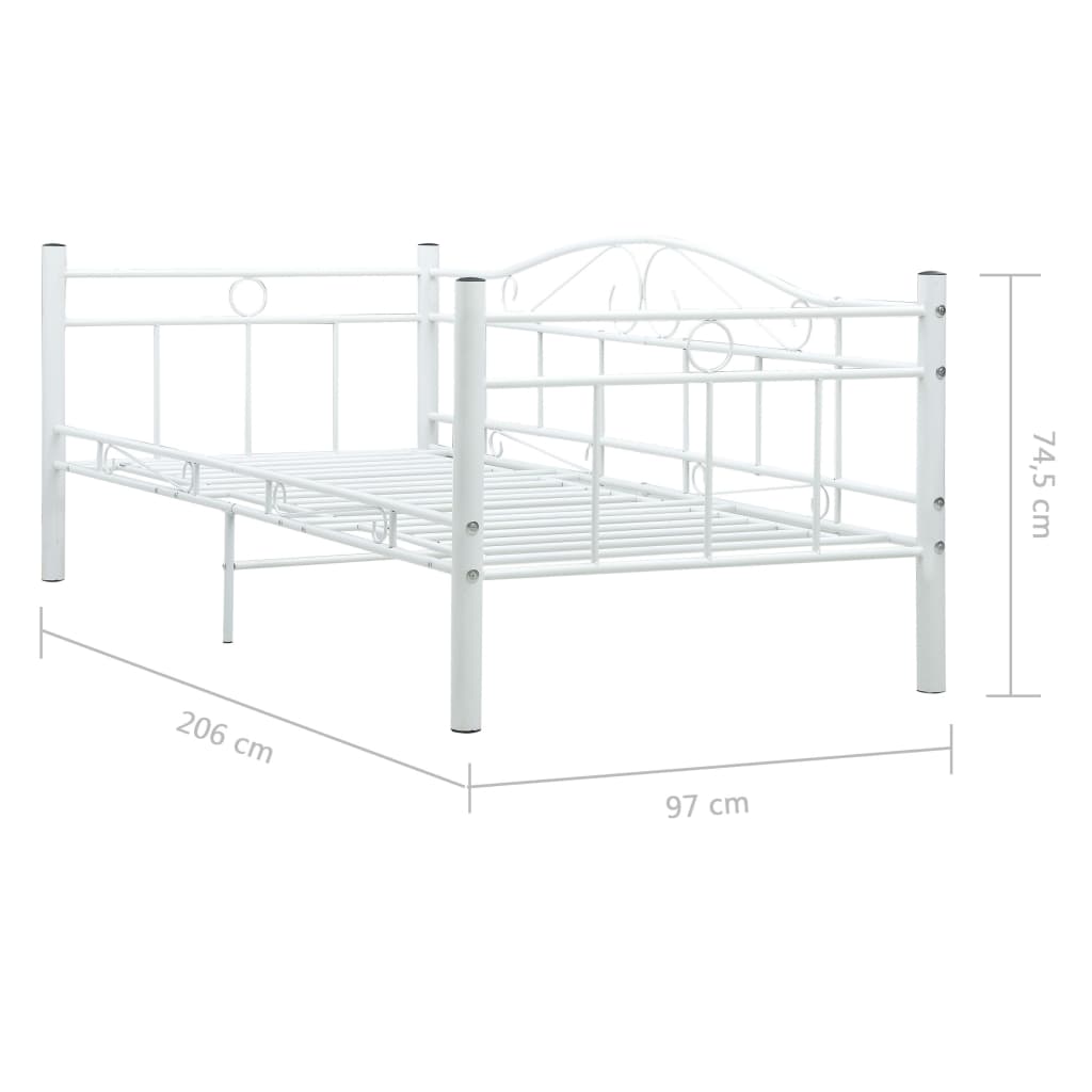 Bedbankframe metaal 90x200 cm