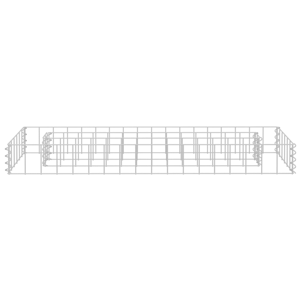 Gabion plantenbak verhoogd 90x30x90 cm gegalvaniseerd staal