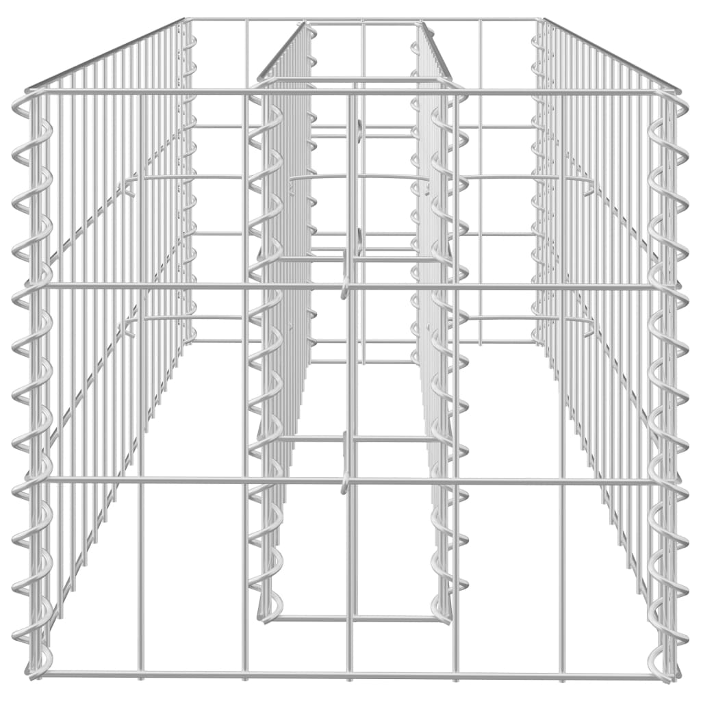 Gabion plantenbak verhoogd 90x30x90 cm gegalvaniseerd staal