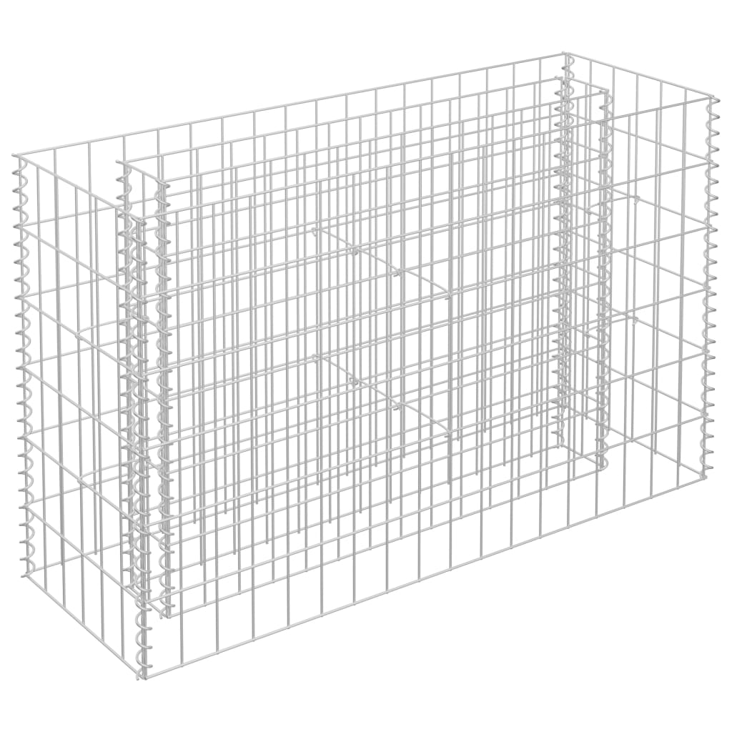 Gabion plantenbak verhoogd 90x30x90 cm gegalvaniseerd staal