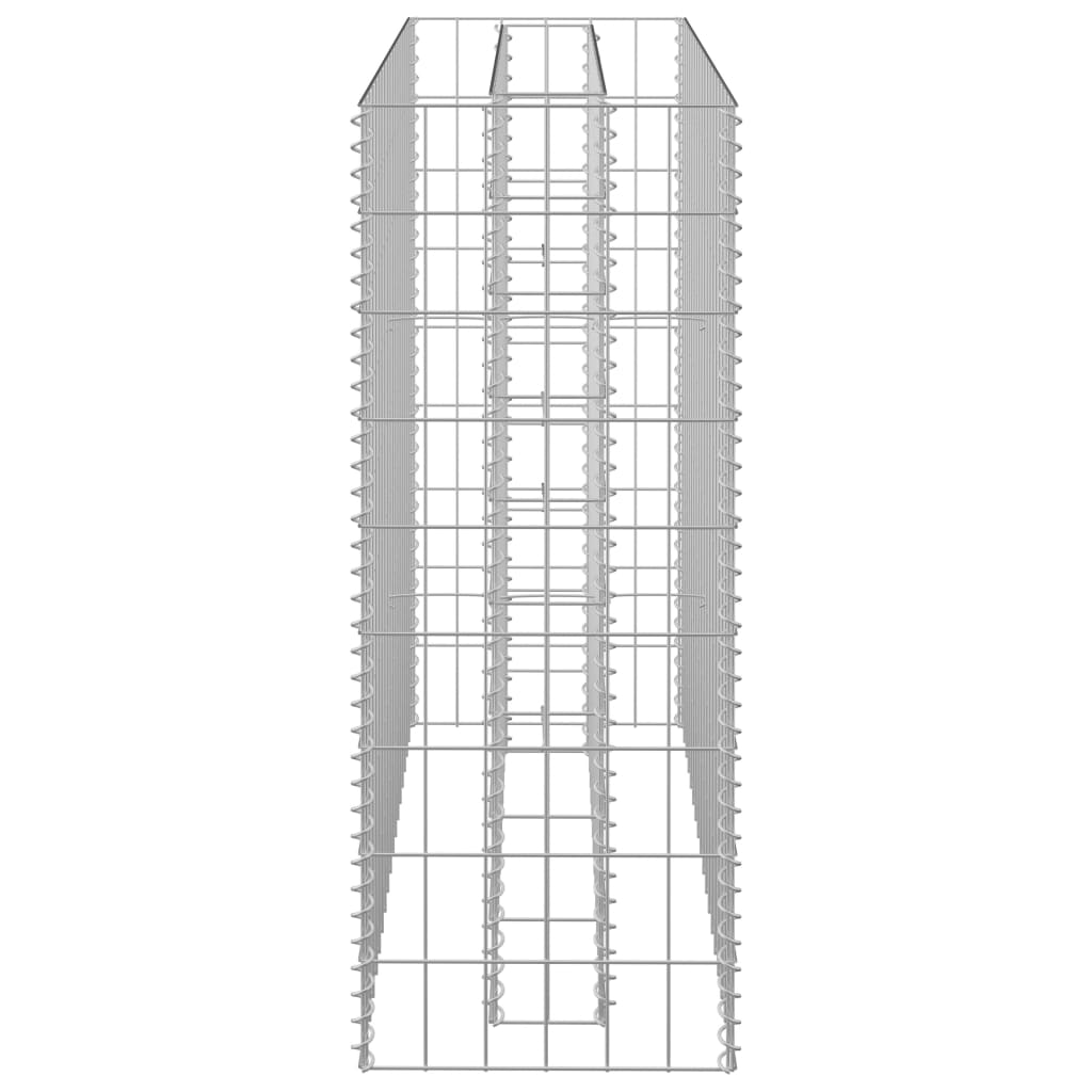 Gabion plantenbak verhoogd 90x30x90 cm gegalvaniseerd staal