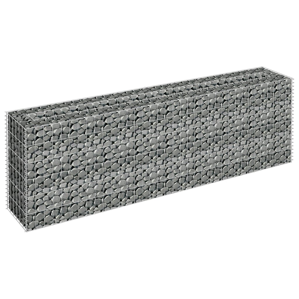 Gabion plantenbak verhoogd 90x30x90 cm gegalvaniseerd staal